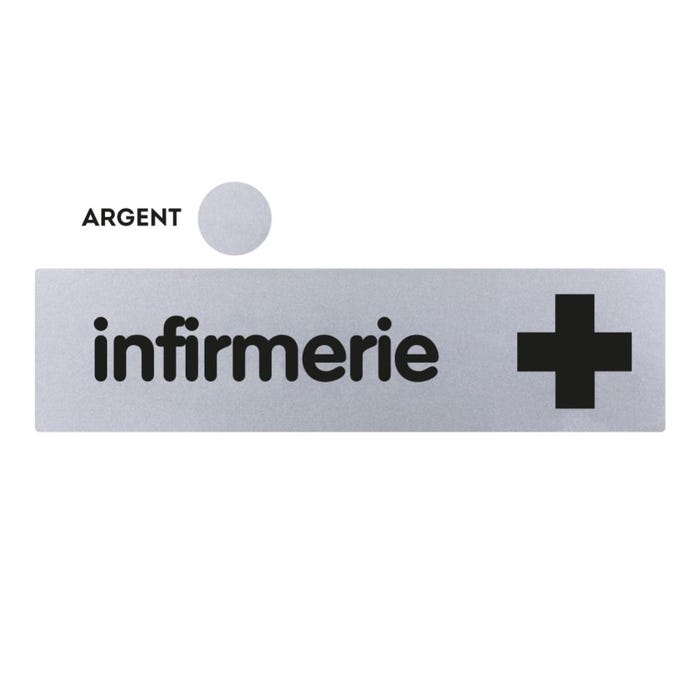 Plaquette Infirmerie - Classique argent 170x45mm - 4320717