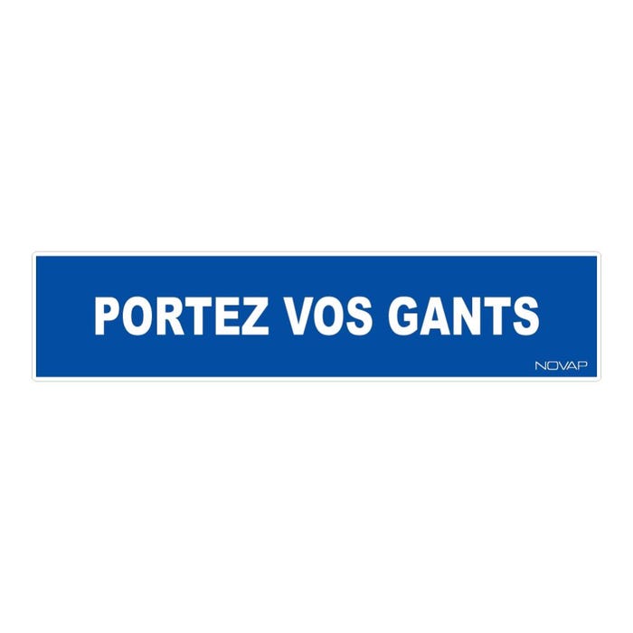 Panneau Portez vos gants - Rigide 330x75mm - 4120621