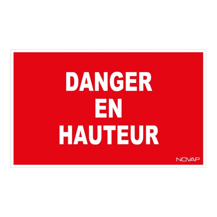 Panneau Danger en hauteur - Rigide 330x200mm - 4160184