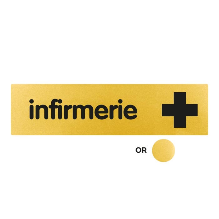 Plaquette Infirmerie - Classique or 170x45mm - 4490717