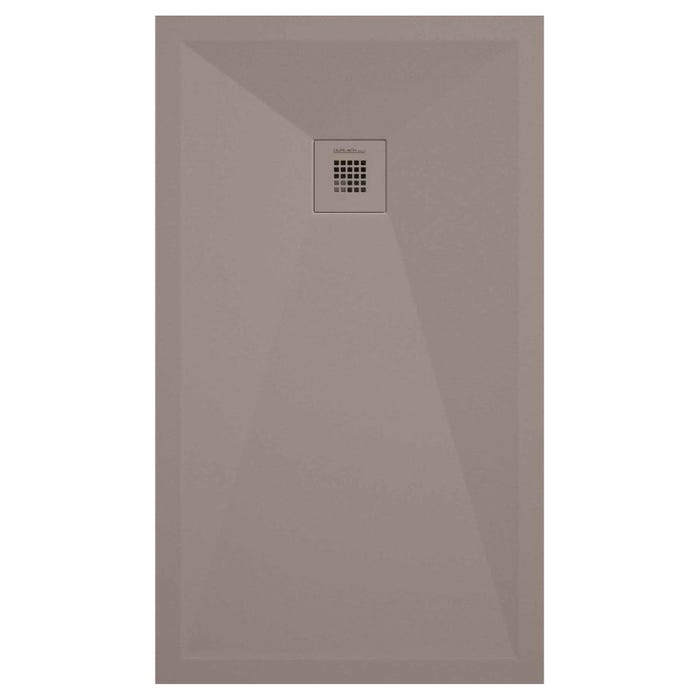 Receveur de douche sable lisse Stone Plus, grille de couleur - 140 x 80 cm