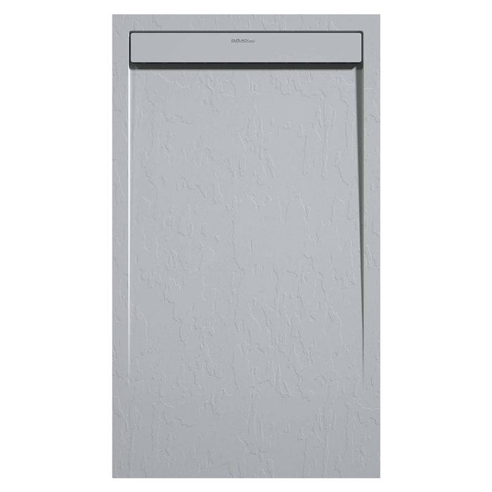 Receveur de douche Gris 7035, finition Ardoise Stone SMART, grille de couleur - 120 x 90 cm