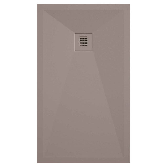 Receveur de douche sable lisse Stone Plus, grille de couleur - 100 x 70 cm