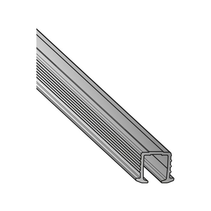 Rail de roulement sysline encastrable simple - Longueur : 2000 mm - Matériau : Aluminium - HETTICH