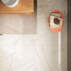 Carrelage sol intérieur effet marbre l.60x L.60cm - Marble Vision Calacata 2