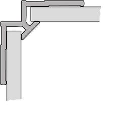 Profilé d'angle intérieur pour revêtement mural Easystyle marron - Hüppe 1