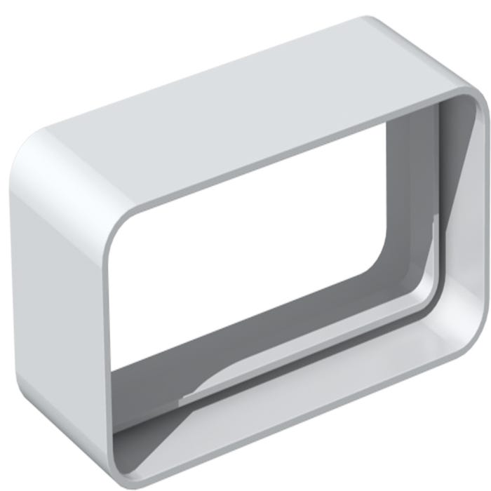 Manchon droit PVC rectangulaire 40 x 220 mm Diam.80 mm - S&P 0