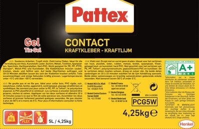 Colle néoprène liquide PATTEX CONTACT - 4,5 kg - PATTEX