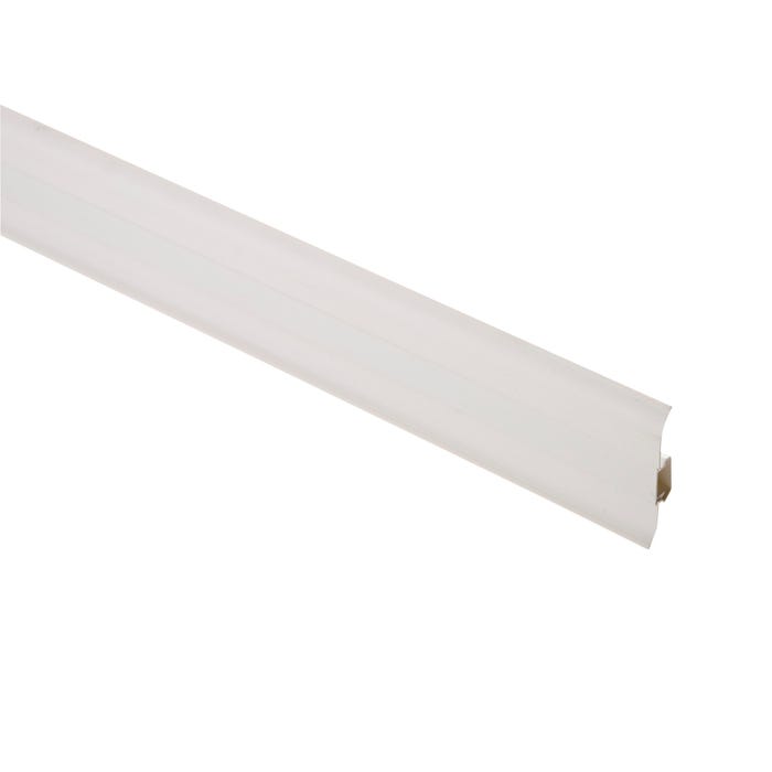 Plinthe PVC blanc H.6 x Ep.1,2 cm Long.2,5m Biafa 1