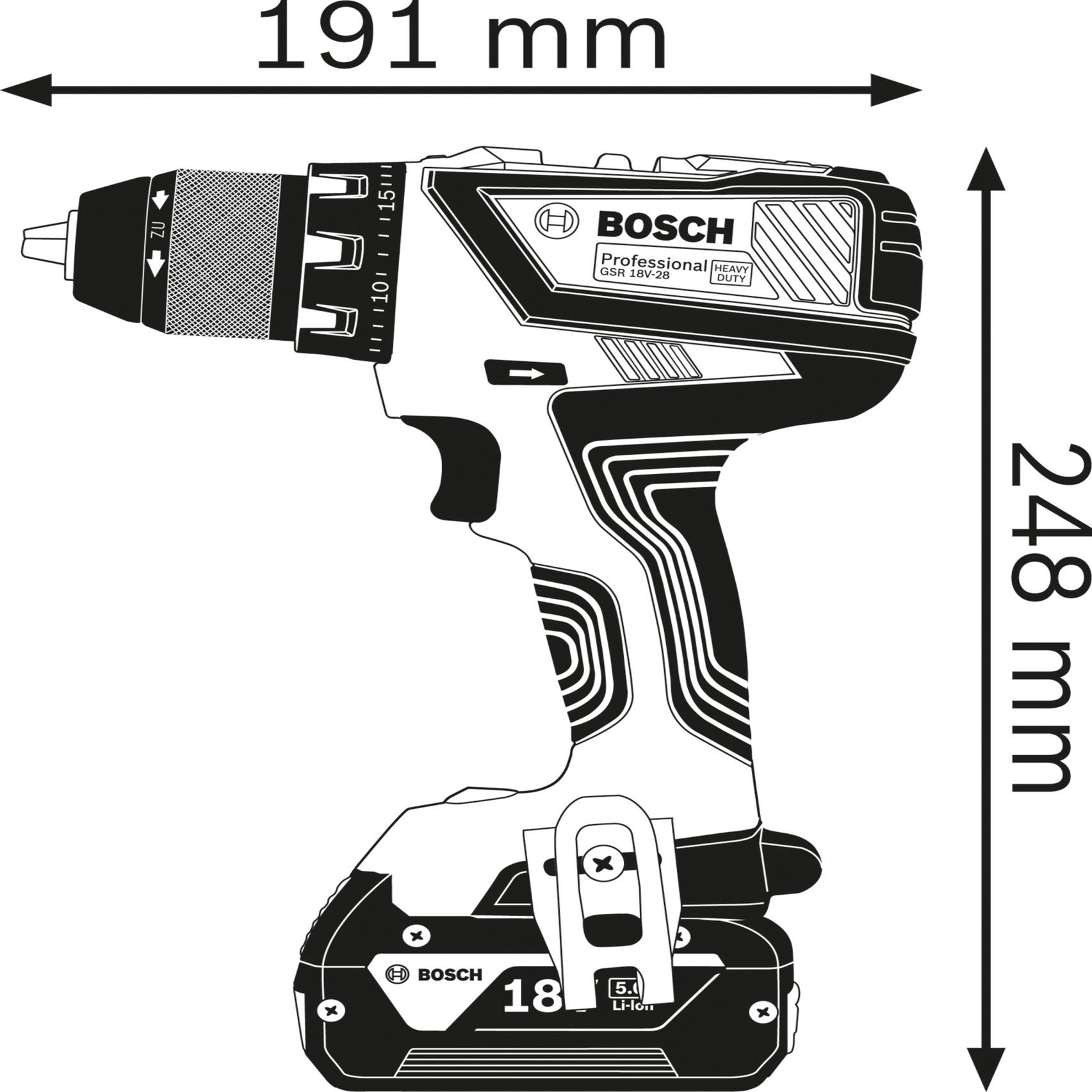 Perceuse visseuse sans fil 18V 3 Ah - BOSCH PROFESSIONAL - GSR 18V-28 2