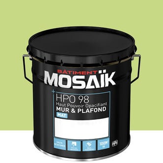 Peinture intérieure mat vert kombu teintée en machine 10L HPO - MOSAIK 1