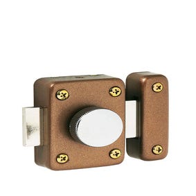 Verrou bouton cylindre verni bronze 35 mm 5 goupilles 3 clés 0