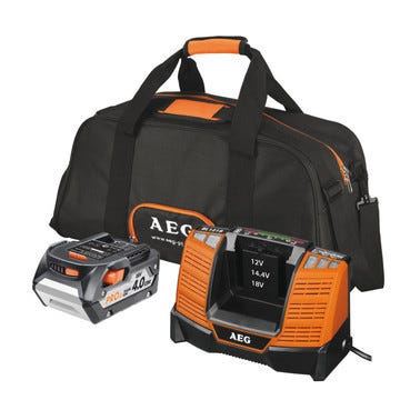 Pack AEG 18V - Outil multifonctions Brushless - Batterie 4.0 Ah - Chargeur  - Caisse de rangement ❘ Bricoman
