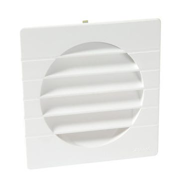 Grille extérieure PVC blanc spécial facade Diam.100 mm -  NICOLL 1