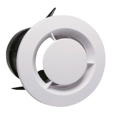 Bouche VMC ventilation cuisine manchette cloison blanc L. 100 mm diamètre  125 mm - AUTOGYRE