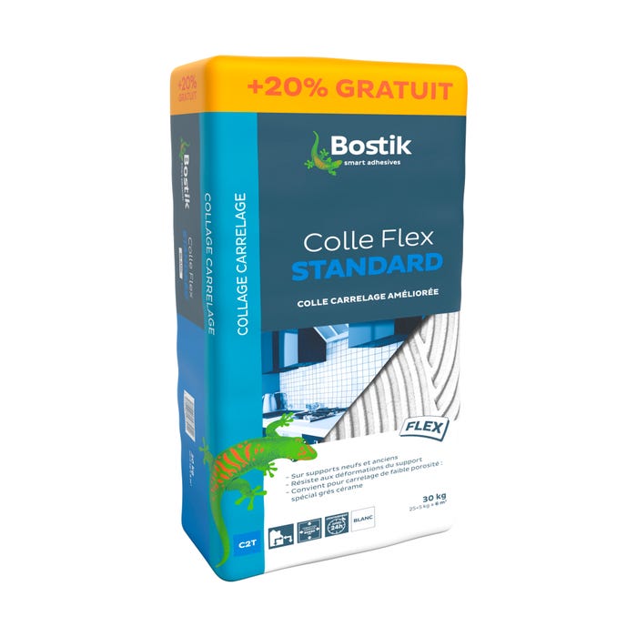 Colle flex standard c2t blanc 25kg +20%gratuit 0