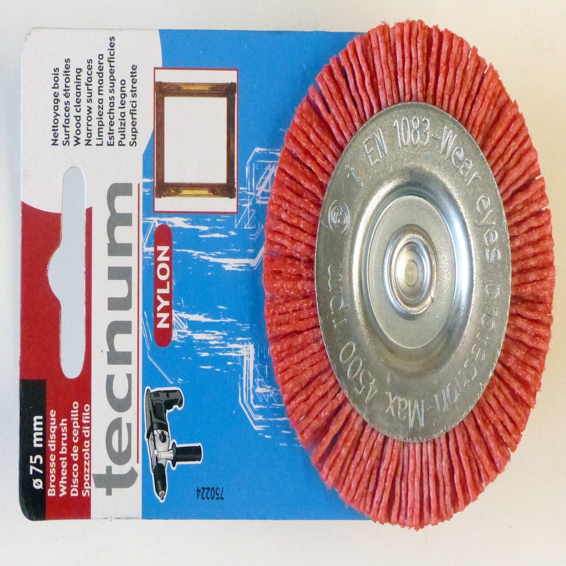 Brosse nylon pour perceuse disque Diam.75 mm 750224 TECNUM - FARTOOLS 1