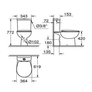 WC à poser Bau Ceramic - 39495000 GROHE 0