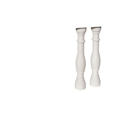 Bloc pilier lisse blanc 30 x 30 cm, Haut 16,7 cm 2