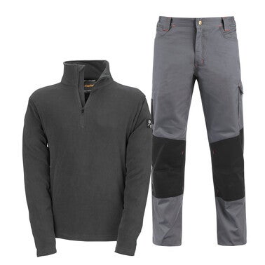 Pantalon de travail pour carreleur gris/noir T.M - KAPRIOL