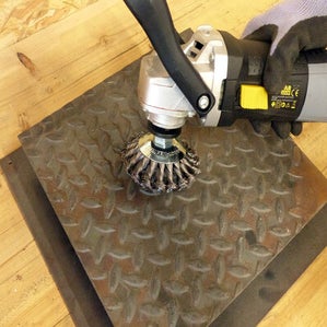 Brosse meuleuse acier conique Diam.100 mm pour meuleuse filetage