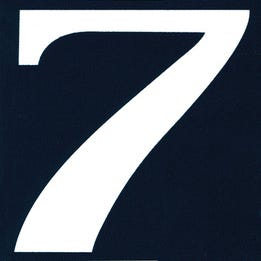 Numéro de rue "7" en PVC adhésif L.110 x l.75 mm - CHAPUIS 0
