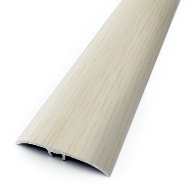 Barre de seuil aluminium bois à visser L.270 x l.4,10 cm Taiga 0