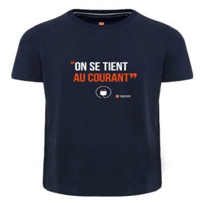 T-shirt de travail marine "Au courant" T.M - PARADE 0