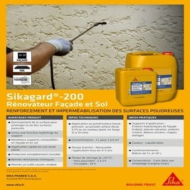 Rénovateur et imperméabilisant façade et sol 5L Sikagard 200 - SIKA 2