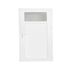Porte de service demi vitrée PVC blanc H 208 x L 96 cm