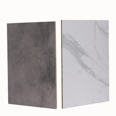 Fond de hotte verre trempé Effet marbre noir brillant H.70 cm x Ep.5 mm x  L.90 c