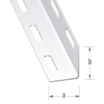 Cornière perforée profilé à froid blanc 27x27mm L. 100 cm - CQFD 0