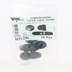 Cache Écrou Polyéthylène Noir - Visserie Nylon