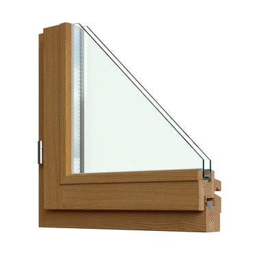 Fenêtre bois H.185 x l.120 cm ouvrant à la française 2 vantaux Pin 2