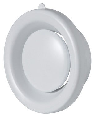 Bouche VMC sanitaire - manchette cloison - blanc - L. 100 mm Ø 80 mm