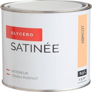 Peinture intérieure multi-supports glycéro satin abricot 0,5 L 0