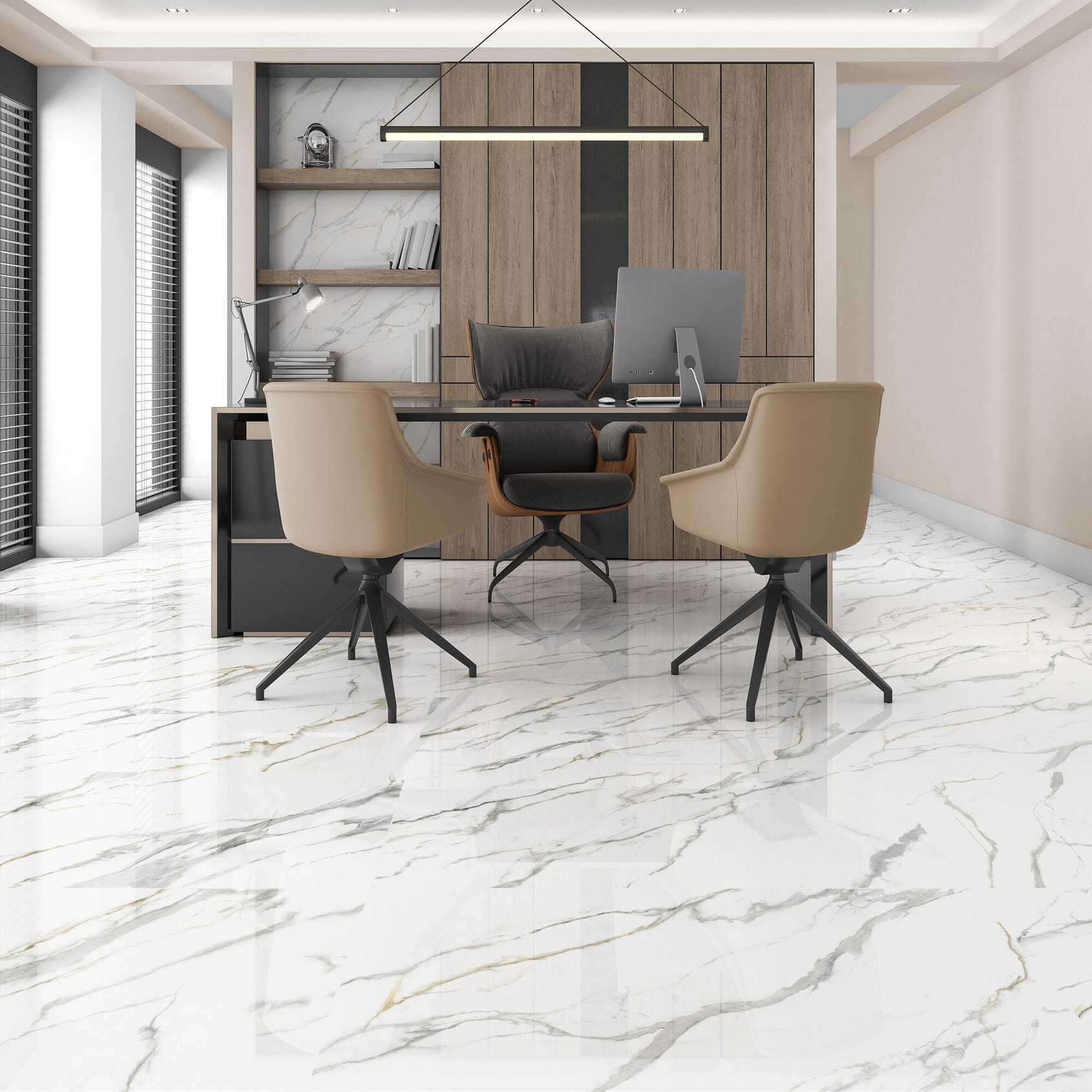 Carrelage sol intérieur effet marbre l.60x L.120cm - Salamanca 3