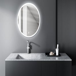 Miroir éclairé par LED 8232-2.0 rond 60cm incl. chauffage du miroir,  réglage de la lumière