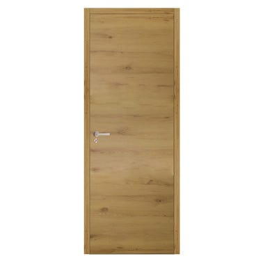 Bloc-porte Monaco revêtu Larg.73 cm poussant gauche pleine Huiss.52 à 90 mm fin de chantier 0