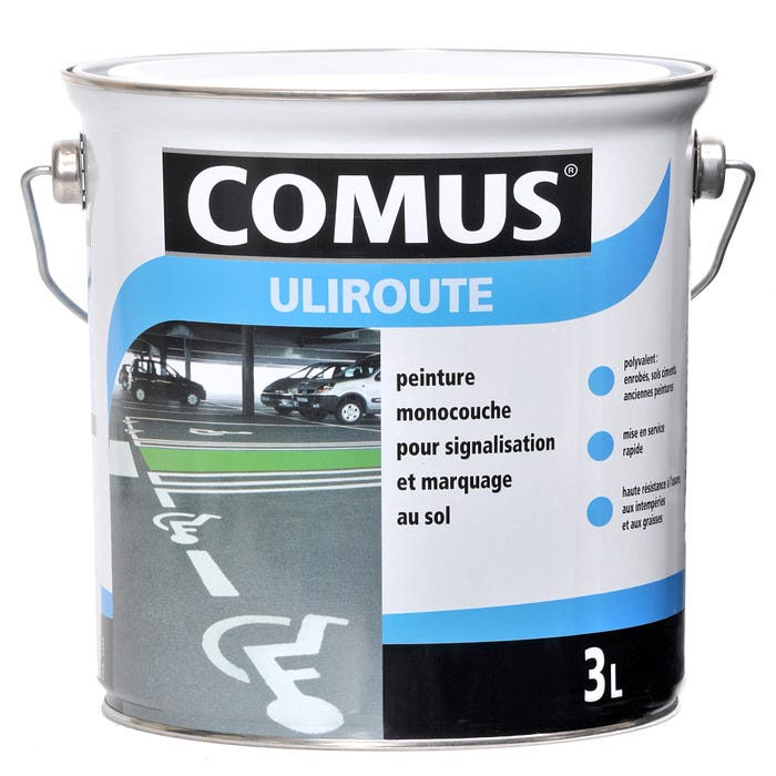 Peinture pour travaux de signalisation au sol jaune 3 L Uliroute - COMUS 0