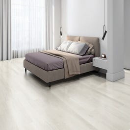 Carrelage de sol intérieur effet bois l.15 x L.60 cm Toledo Blanc ❘ Bricoman