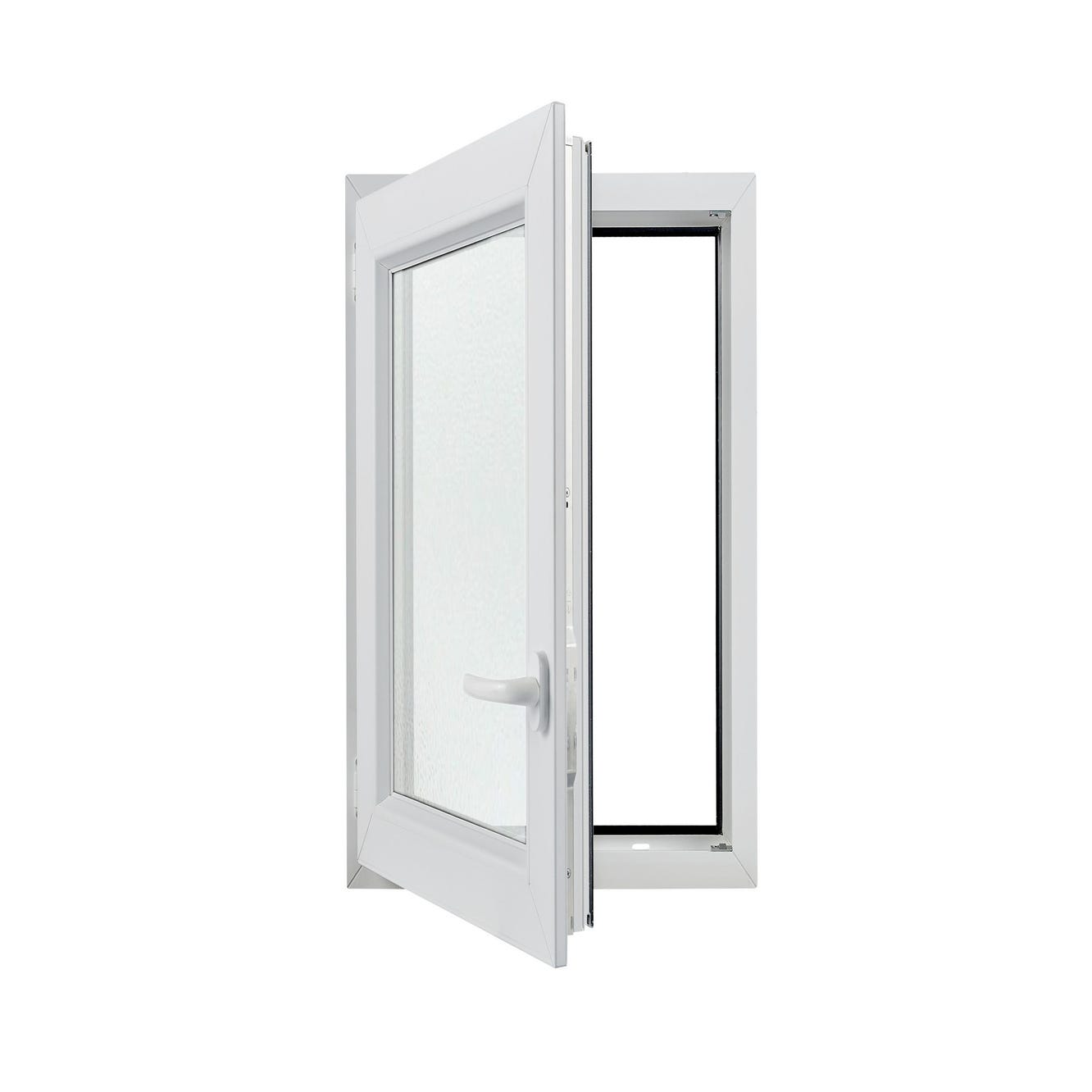 Fenêtre OF1 PVC H.95 x l.60 cm tirant droit blanc 1