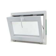 Fenêtre abattant OB1 PVC H.60 x l.80 cm blanc 5