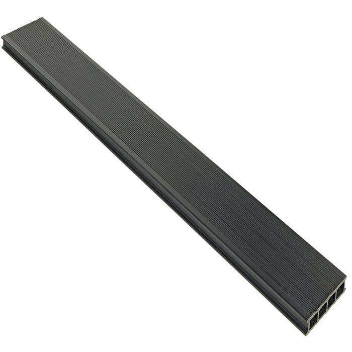 Lame de terrasse composite noire 21 x 138 mm Long. 2,4 m 1