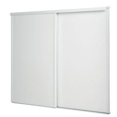 Kit portes de placard coulissantes blanches 2 vantaux 10x1500x2500mm 1