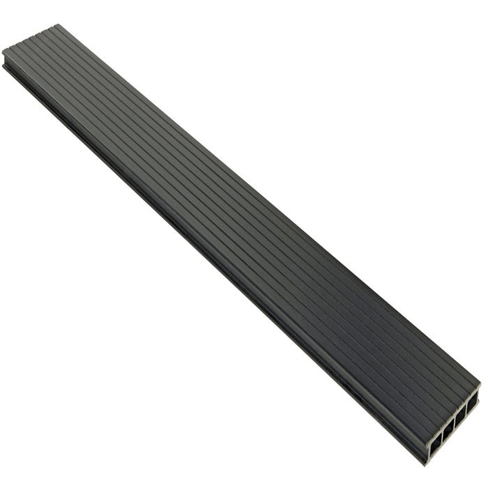 Lame de terrasse composite noire 21 x 138 mm Long. 2,4 m 4