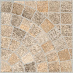 Dalle extérieure effet pierre beige Selce RONDINE, L.60.5 x l.60.5