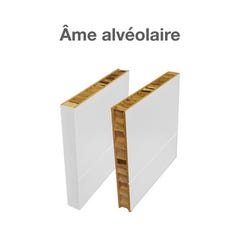 Bloc-porte Monaco revêtu Larg.73 cm poussant gauche alvéolaire Huiss.52 à 90 mm fin de chantier 3