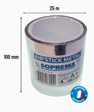 Joint isolant adhésif métalisé 100mm L.50 m