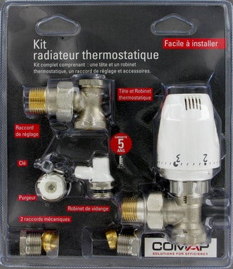 Kit complet robinet thermostatique équerre 15 x 21